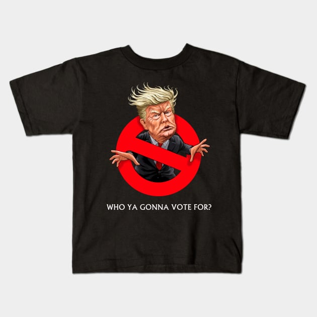 Trumpbuster - With Slogan Kids T-Shirt by Paul Mudie